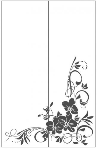 Пескоструйный рисунок Цветы 1145